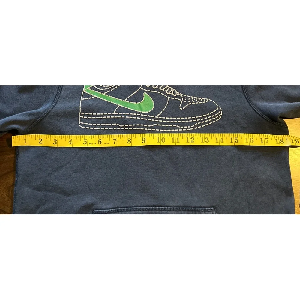 Nike Y2K Just Do It Hoodie Sweatshirt Graphic Logo Blue SZ M 10/12 2009 Release